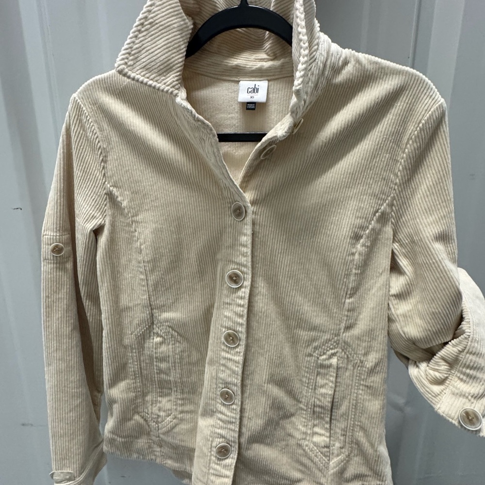 CAbi Cream Utility Jacket Cotton Blend
